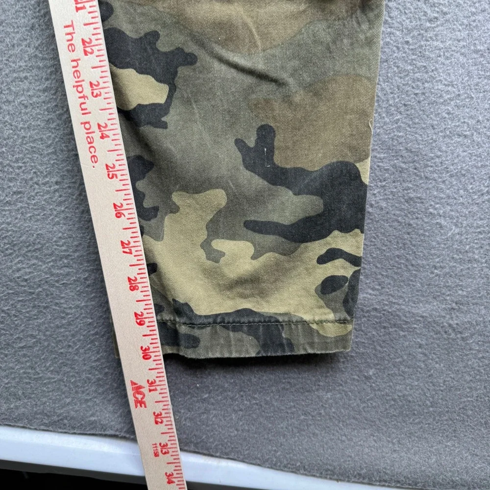 Unbranded Cargo Pants Men 29 Green Camo Pocket Tactical Streetwear Gorpcore